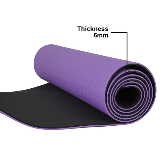 Eka Yoga Mat TPE Pro in 6mm thickness, ideal for added comfort and support