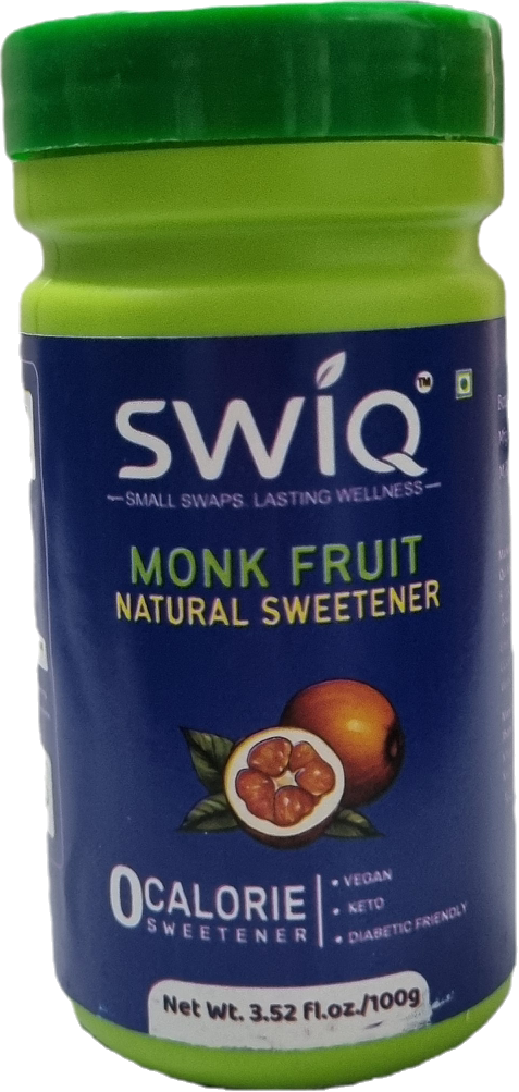 SWIQ: Monk fruit Natural Sweetener - Jar (100 gm)